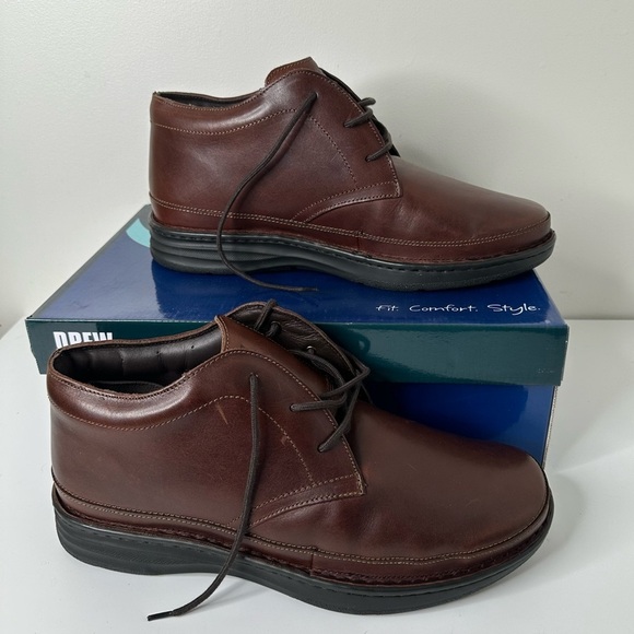 New DREW brown leather boots - Picture 2 of 13
